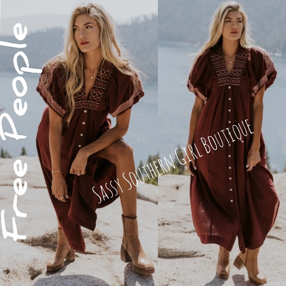 ⭐🆕 Free People shirt maxi dress